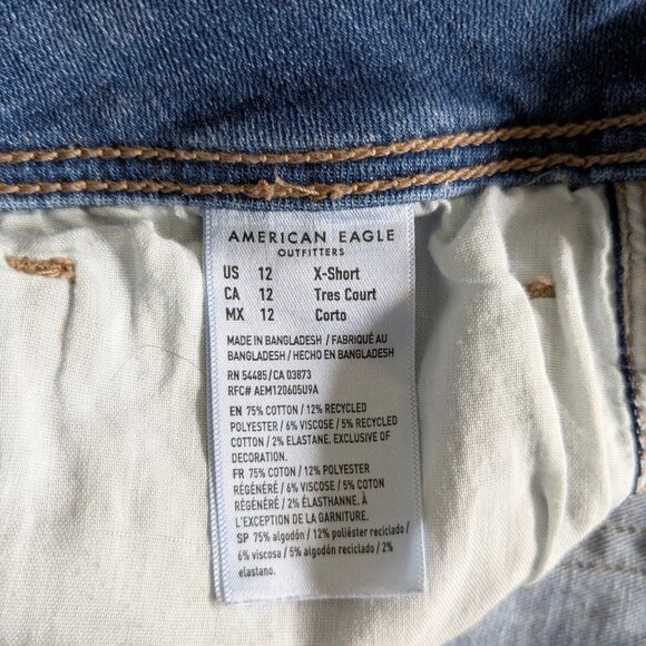 AE Next Level Low-Rise American Eagle - Kick Boot Jeans - Size 12 X-SHORT - Picture 6 of 8